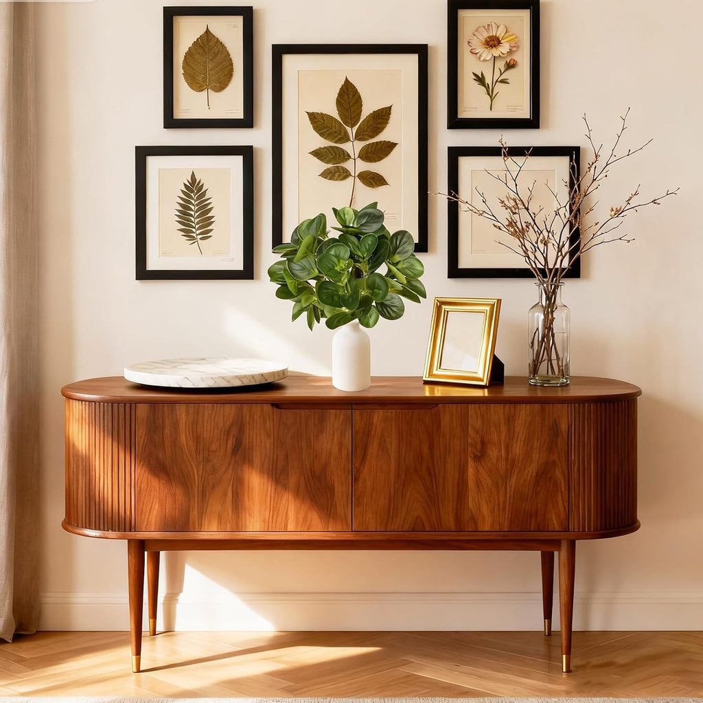 2Pcs 15" Artificial Eucalyptus Plant in Frosted Ceramic Vase for Desk