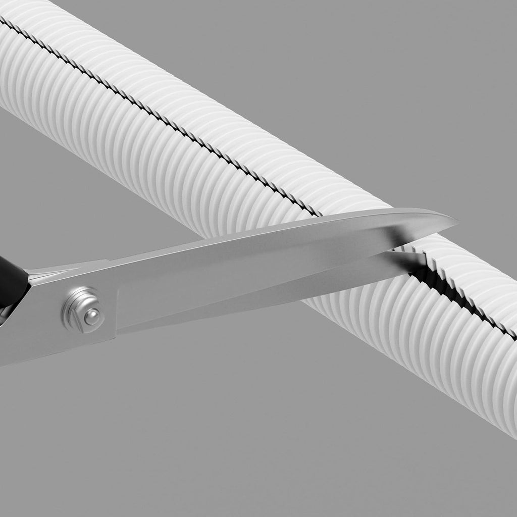 D-Line White 43in Cable Sleeve, Flexible Wire Protector Tubing, Split Electrical Conduit, Plastic PC Cable Management Tube, Cord Sheath, TV Loom Tubing - 1.26in Diameter, 43-inch Length
