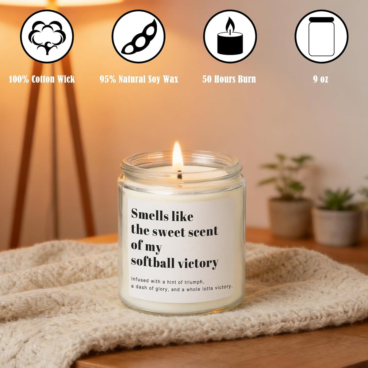 Softball Gifts for Girls, Softball Coach Gifts, Softball Candle