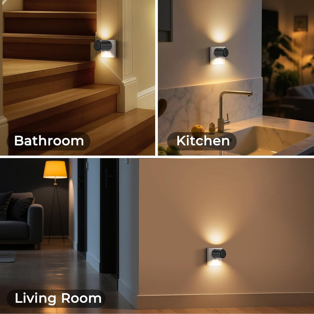 TSEXES LED Motion Sensor Night Light,Plug into Wall Night Light,4-Pack