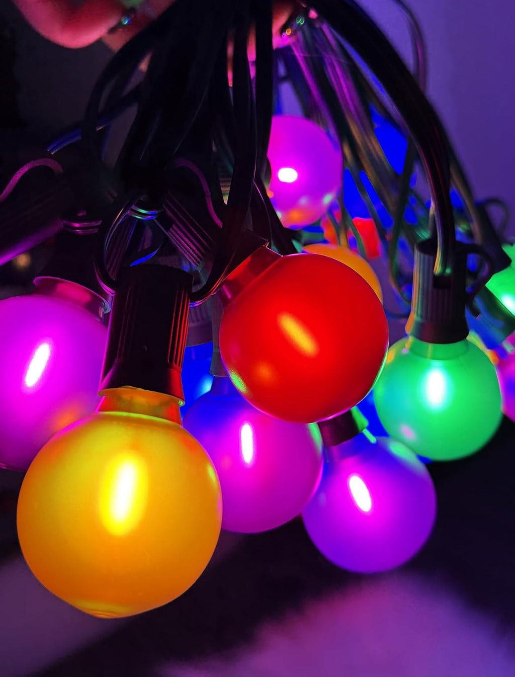25Ft LED Multicolor String Lights Outdoor, Christmas Decor Patio Lights