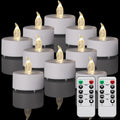 LED Tea Light Flameless Candles with Remote Control Flickering Tealight Long Lasting, Battery Operated with Timer for Halloween Home Decoration Seasonal &Festival Celebration WarmWhite (50pcs)