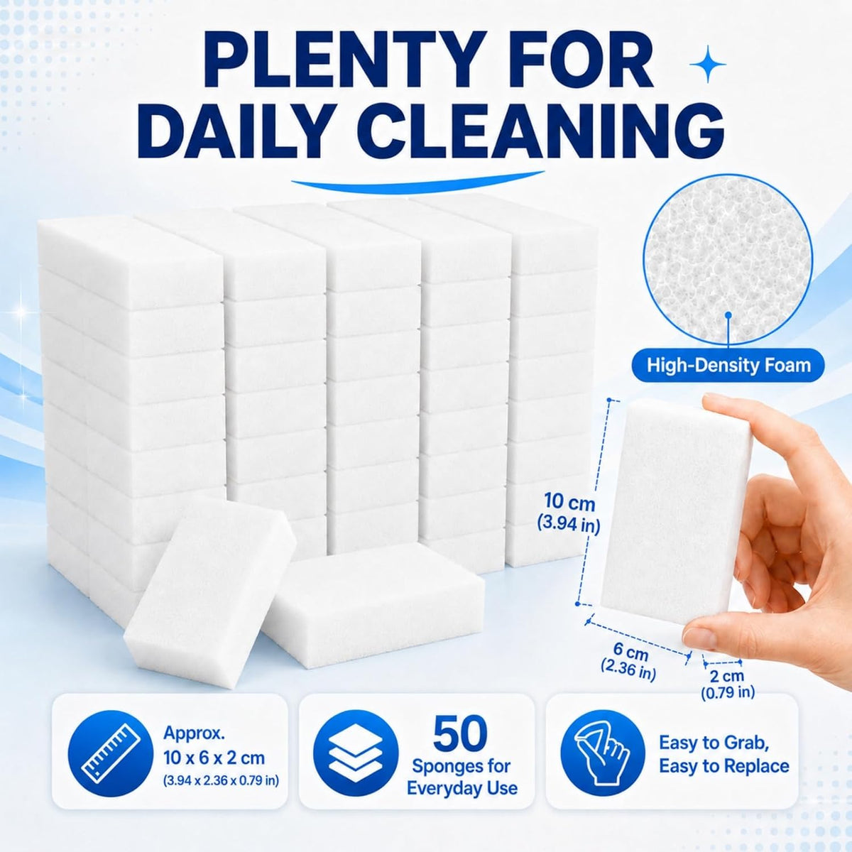 Magic Eraser - Pack of 50 Melamine Sponge Pads