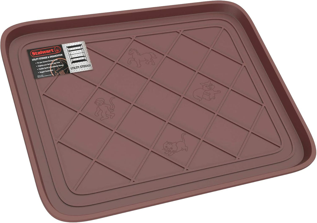 Stalwart All Weather Boot Mat, Brown, 19.75" x 15.5"