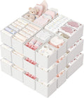 Drawer Organizer, 24 Pack Baby Dresser Organizer for Nursery, Foldable Closet Organizers and Storage Dresser Dividers for Clothes, Socks, Scarves, Ties (White)