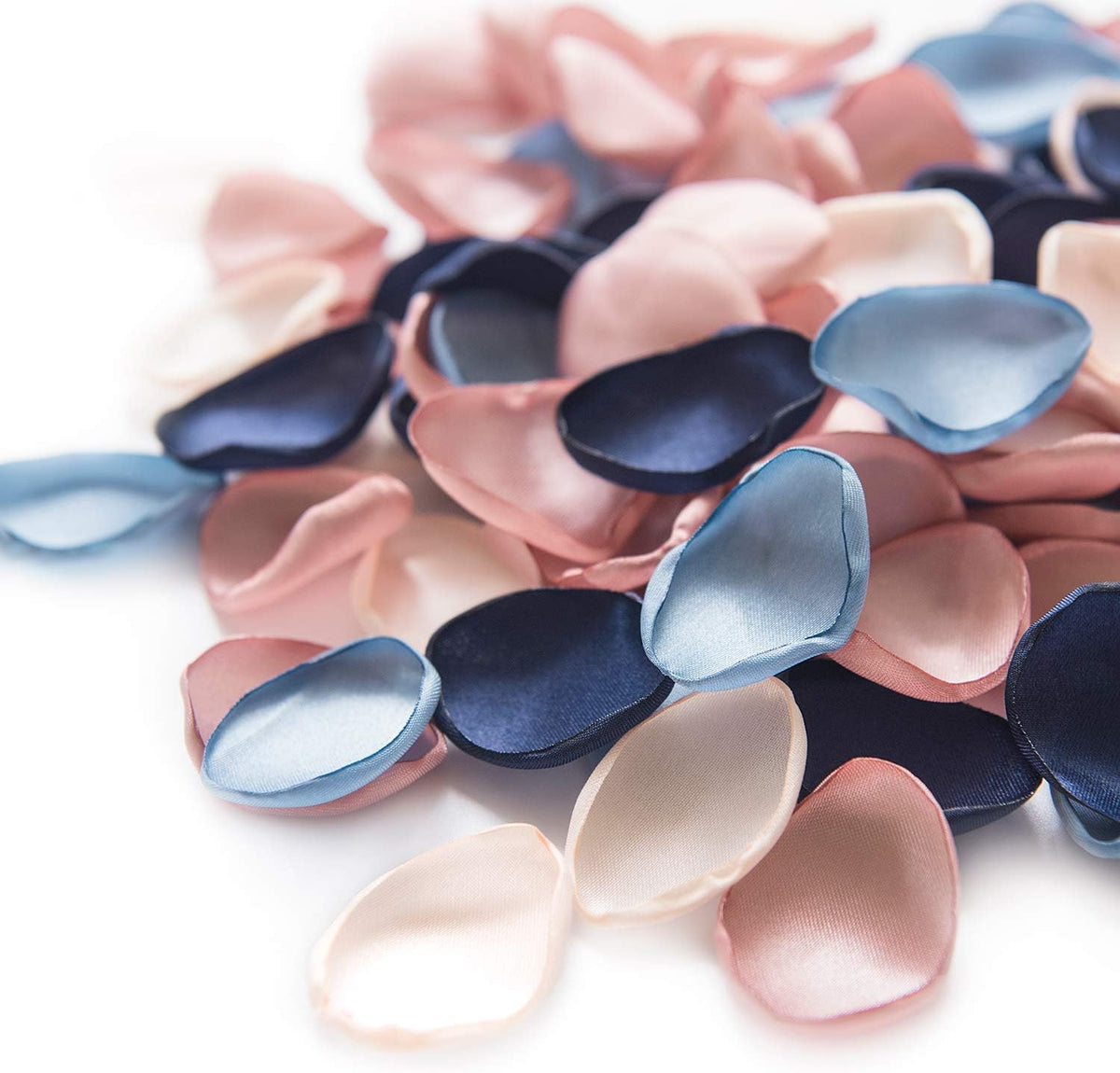 Ling's moment Silk Rose Petals, Dusty Rose Navy Blue, 200pcs