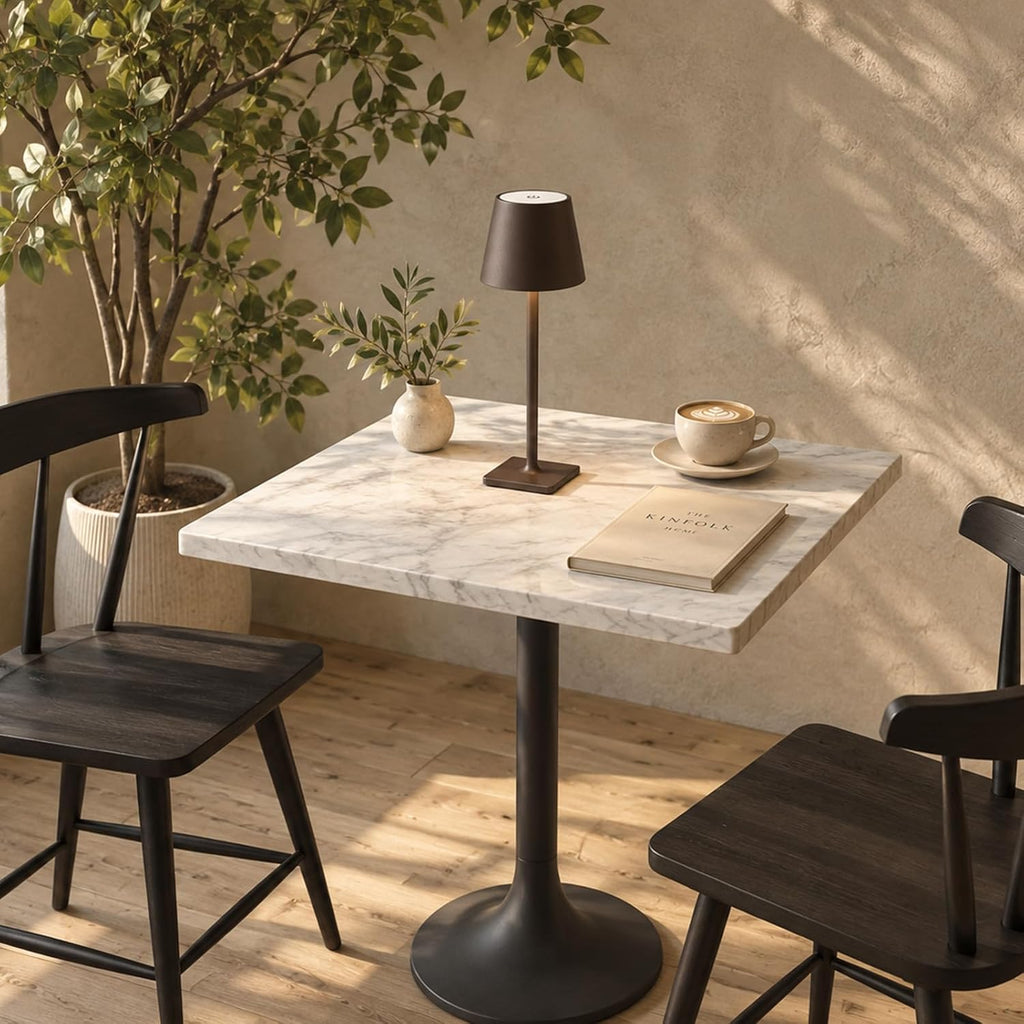 Fizrice Rechargeable Table Lamp Cordless Battery Operated, Brown 2 Pack