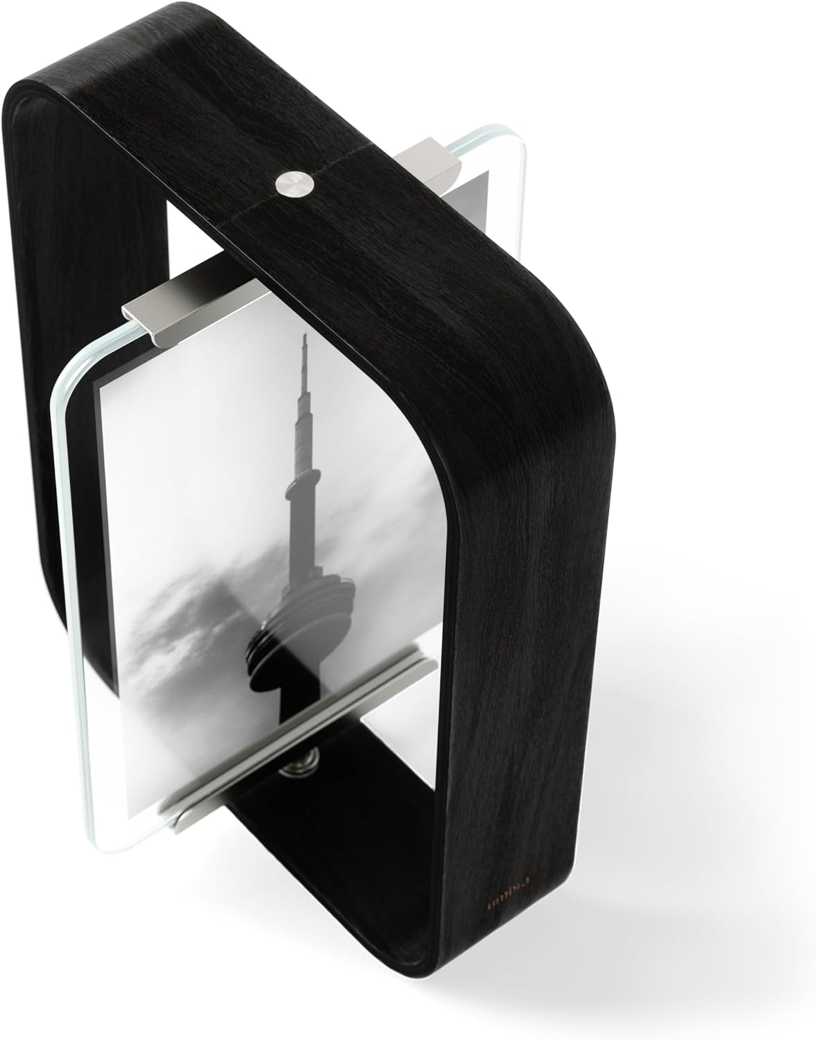 Umbra Bellwood Desk Picture Frame, Rotating Double Sided, 5x7, Black