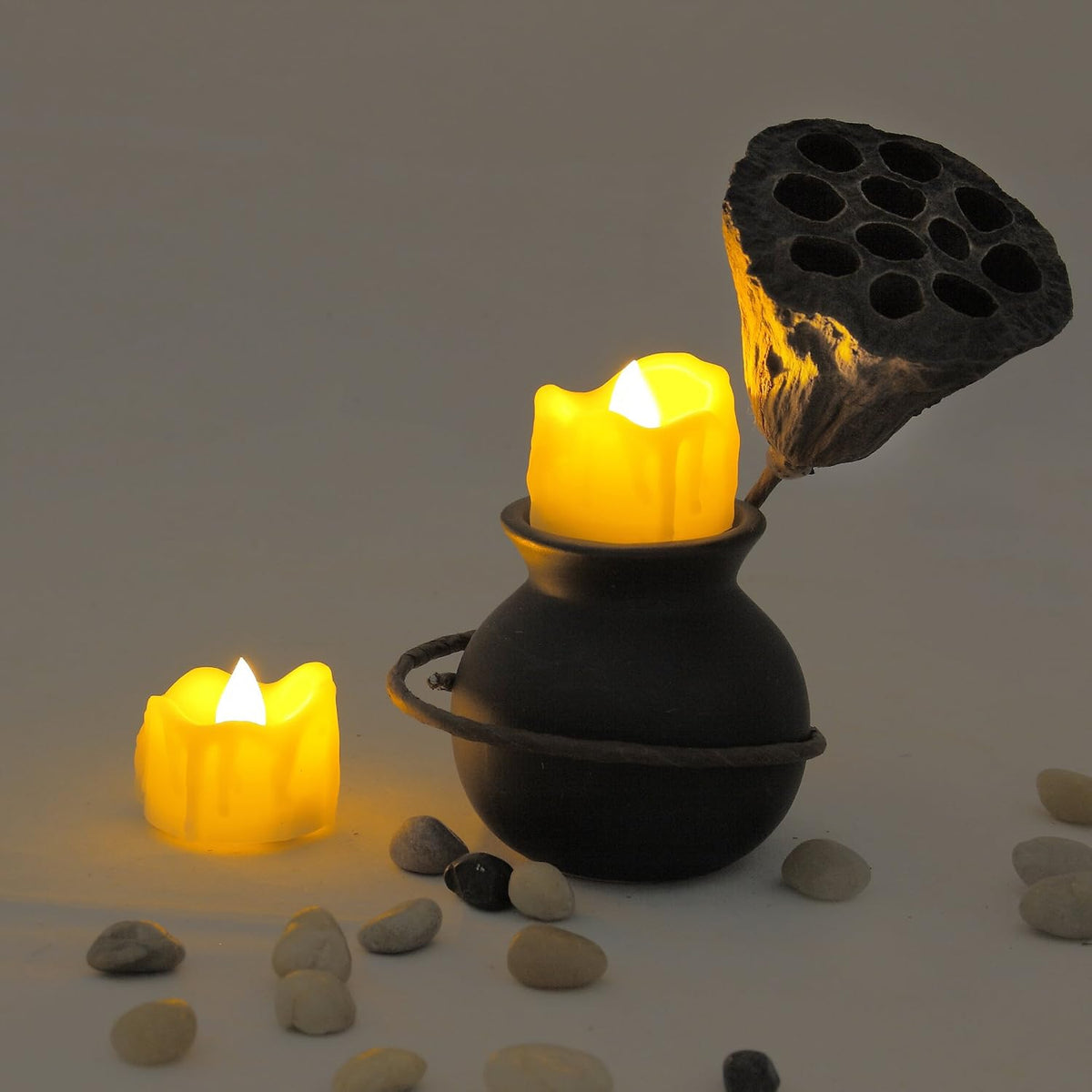 Battery Operated Flameless LED Tea Lights Tealight Candles w/Remote 12 PCS