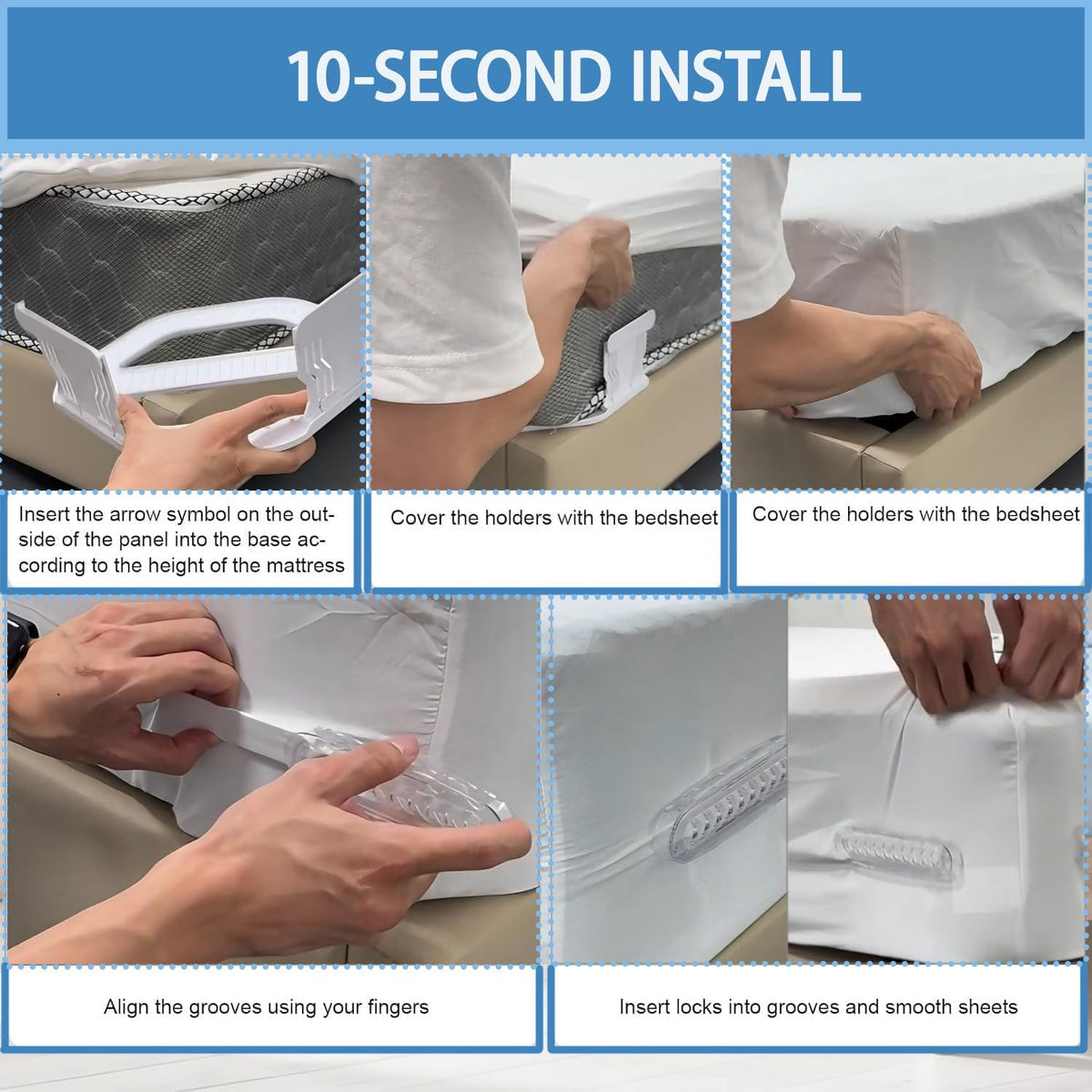 Bed Sheet Holders for Corners, Anti-Slip Gripper Clips for Twin to King