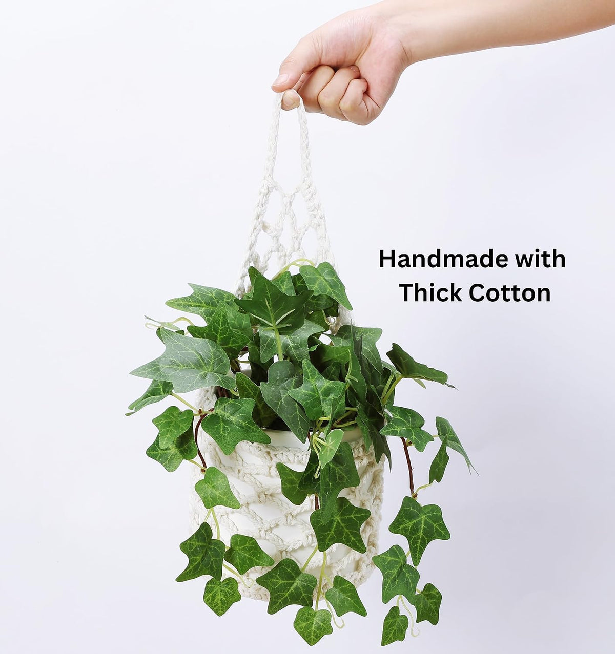 2 Packs Macrame Wall Plant Hanger for 6 in, Small Hanging Plant Basket