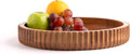 Acacia wood fruit bowl, 12" X 2" Large Fruit bowl for kitchen counter |Wooden bowl for entryway table or dining table centerpiece décor | Also use as keybowl or for candy (Natural Finish)
