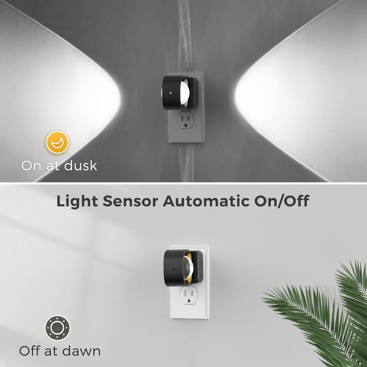 L LOHAS LED Night Light Projector, Night Lights Plug into Wall Light Sensor