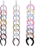 3 PCS Headband Holder Organizer for Girl,Hanging Hairband Storage for Women,Glittering Silver Hair Hoop Display Hair Accessories Organizer Bedroom College Dorm Decor(Glittering Silver)