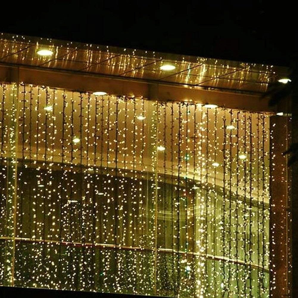 Geanmoki 306 LED Window Curtain String Light Wedding Party Home Garden Bedroom Outdoor Indoor Wall Decorations