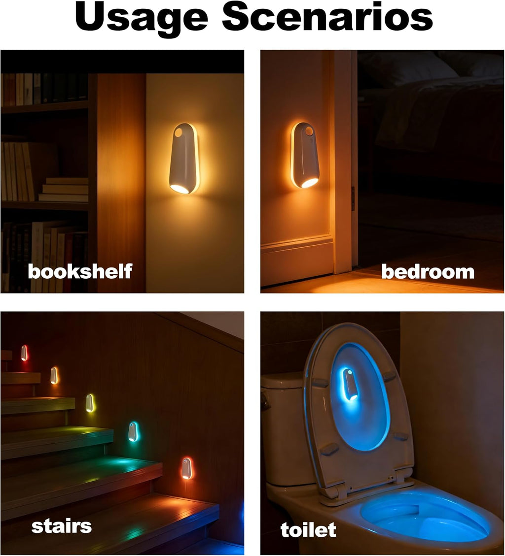 Motion Sensor Toilet Night Light, 8 Color Changing Waterproof