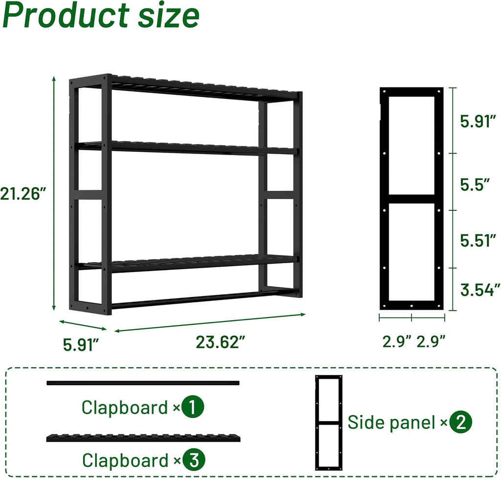 PPN 100% Bamboo Extra Large Towel Rack Bathroom Storage Shelves
