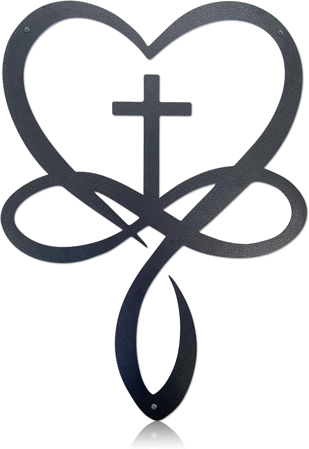 Natrlart Metal Infinity Heart Cross Wall Decor, Crosses Wall Art Home