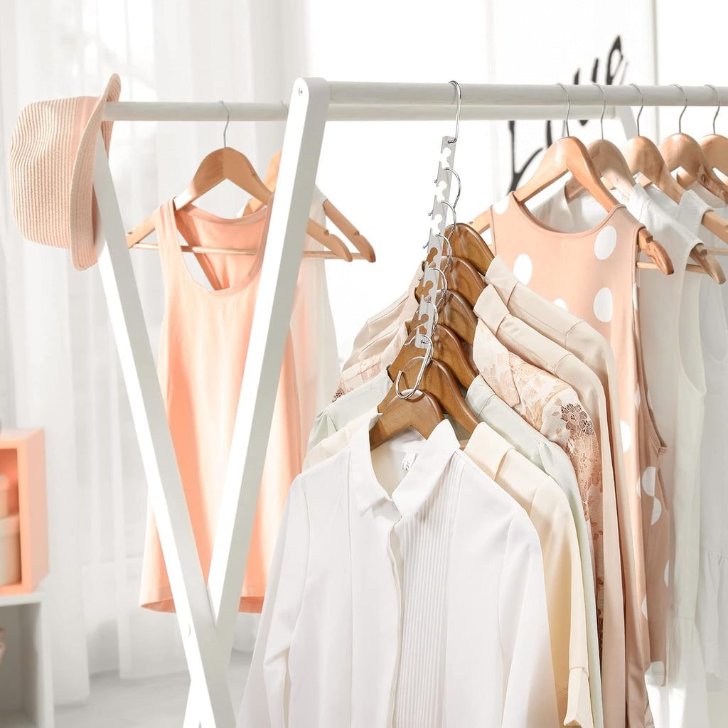 HOUSE DAY 12 Pack Space Saving Hangers for Clothes, Metal Magic Hanger