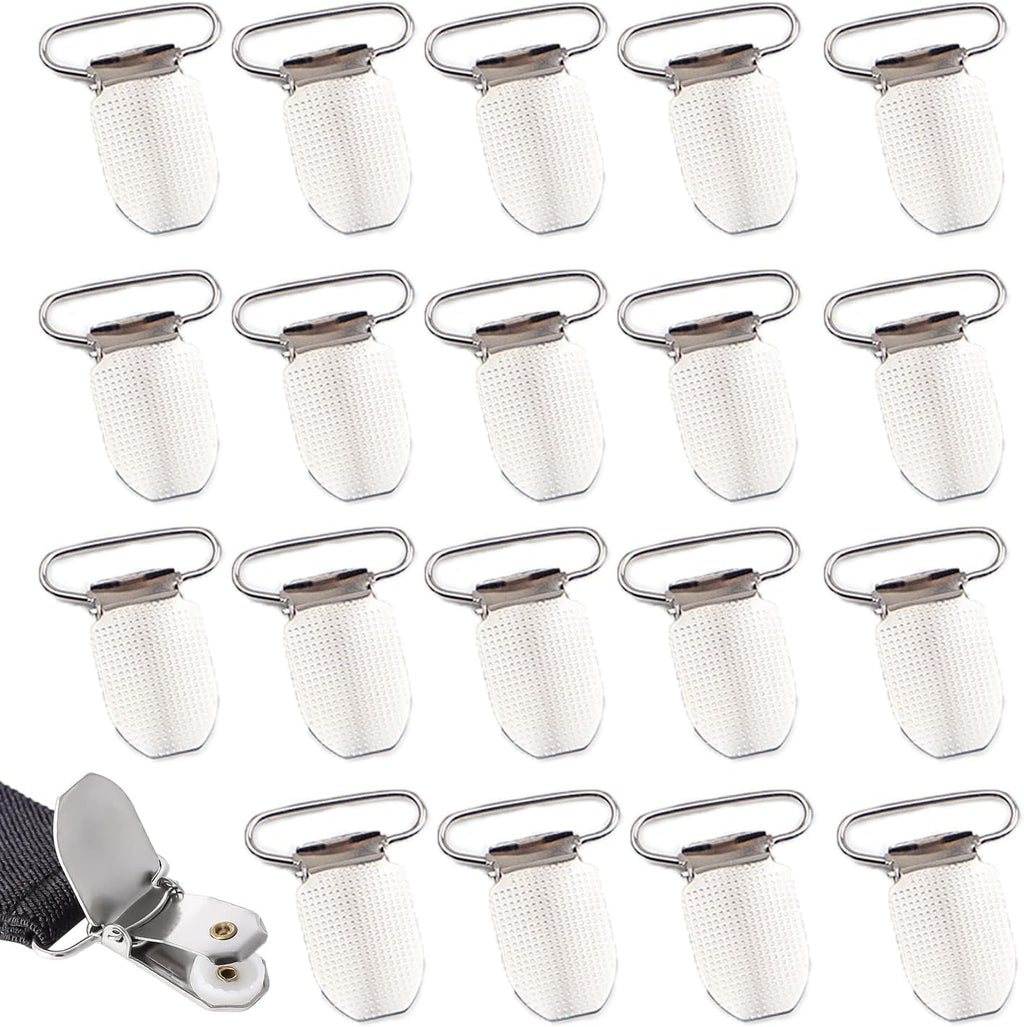 25 Pack Mens Suspender Clips Replacement 1 Inch Bed Sheet Straps Clips Clamps for Bed Sheet Holder Straps Bed Sheet Fasteners Mattress Suspenders Sheet Corner Holders Adjustable Boot Straps