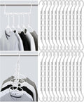 Mr. Pen- Bulk Space Saving Hangers for Clothes, 24 pcs, 5 Slots, Plastic