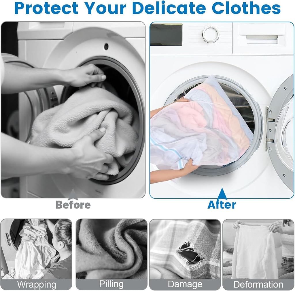 2 Pack XX-Large Mesh Laundry Bags for Delicates, Fine Mesh 24 x 32 Inches