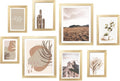 ArtbyHannah Gallery Wall Frame Set, 8 Pack Neutral Wall Decor, Gold, Small