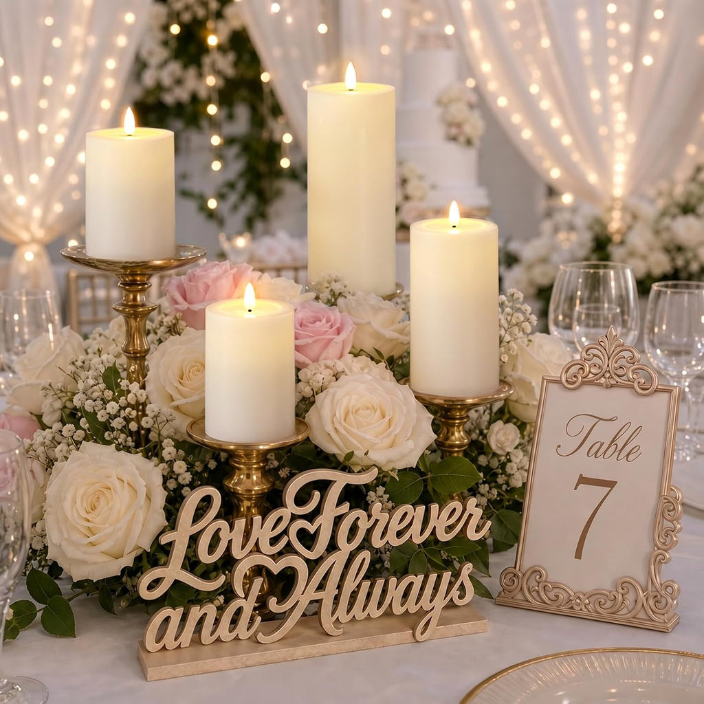 4pcs Flameless Candles with Remote and Timer, Battery Operated Fake Candles