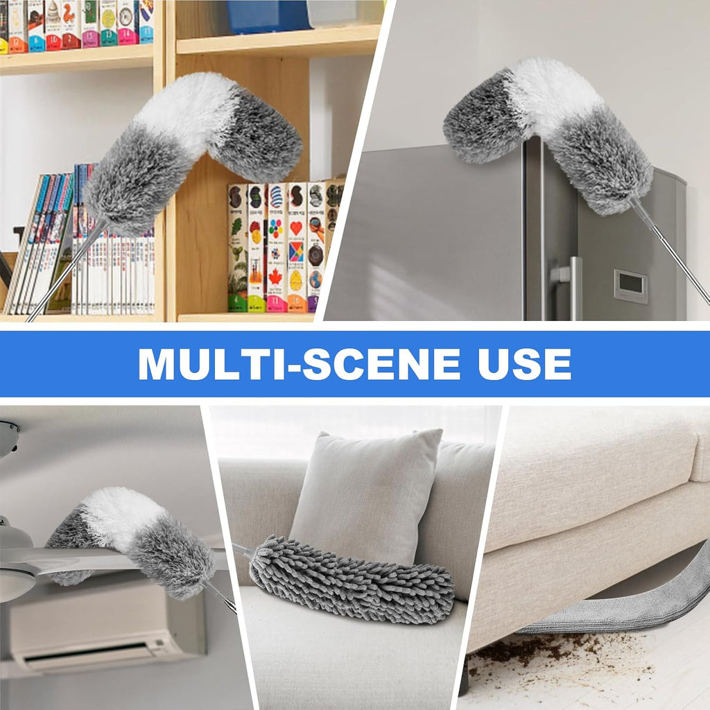Dusters for Cleaning,Gap Duster and Chenille Duste with Extension Pole