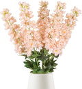 5PCS Delphinium Artificial Flowers 39" Champagne Flowers Long Stem Faux Delphinium Bulk for Tall Vase Home Wedding Table Decor(Champagne)