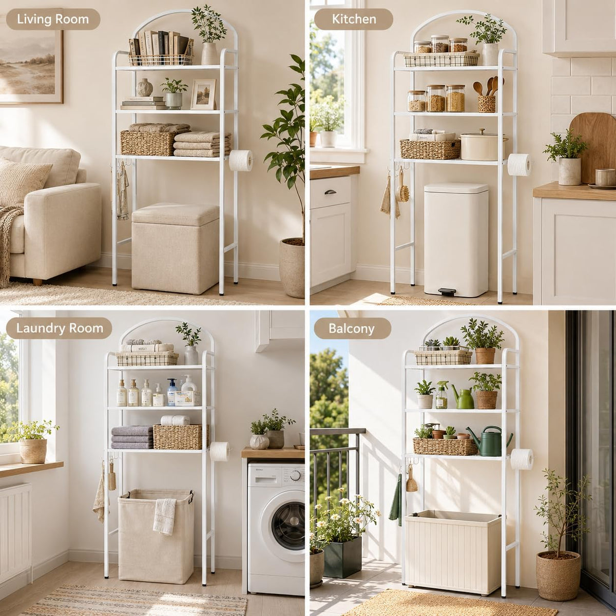 3 Tier Over The Toilet Storage Rack, Bathroom Organizer