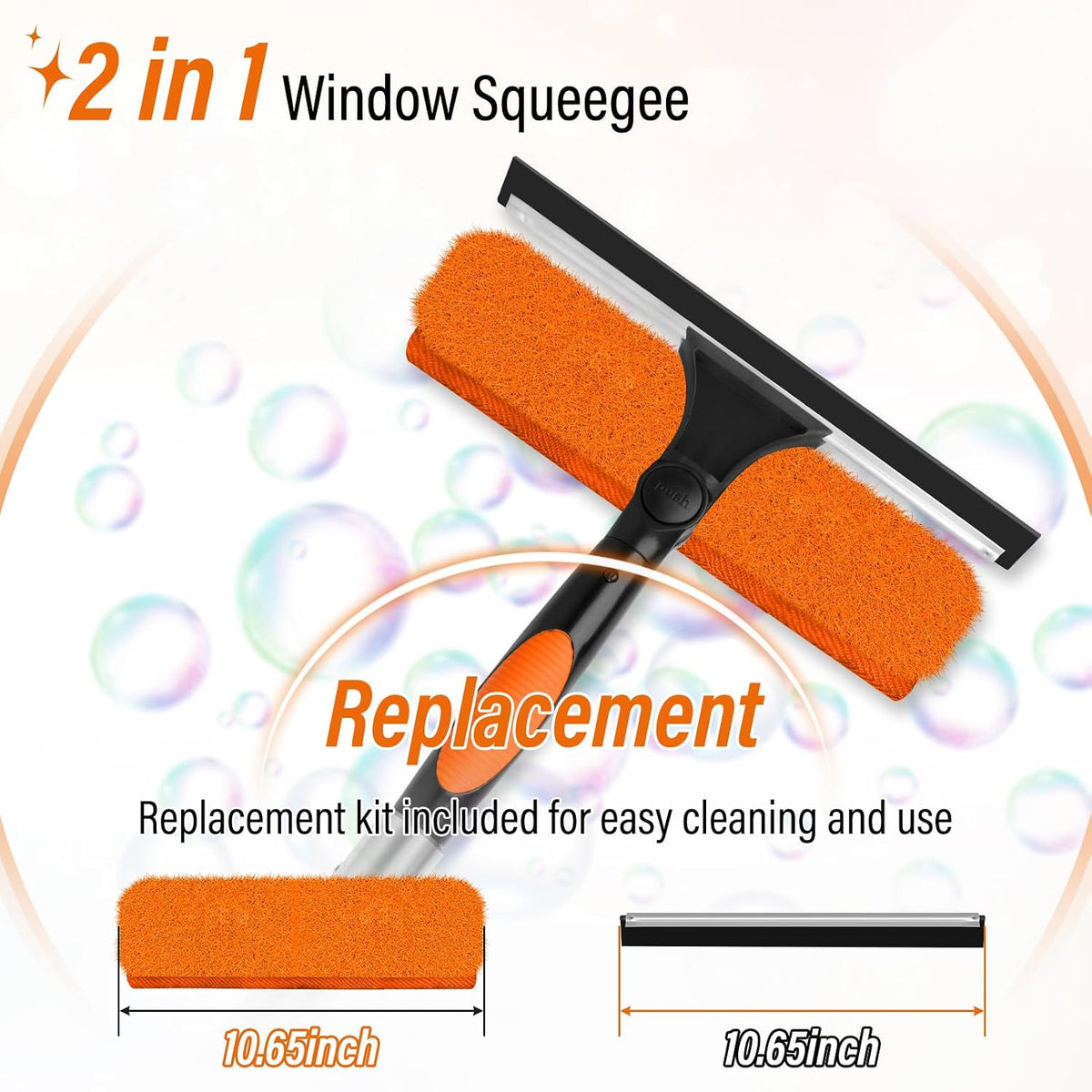 30FT High Window Cleaning Kit with Pole,Professional Window Clean Pole Kit