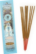 Prabhuji’s Gifts - Divine Chakra Incense Sticks - Vishuddha Throat Energy - Handmade Herbal Indian Incense - Agarbatti for Meditation & Cleansing - Ether Element, Communication & Wisdom (10 Pack)
