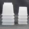 HomeRoots Adjustable Bed Furniture Risers, Heavy Duty Plastic 3", 5" or 8" White Risers for for Bed and Sofa - Set of 4 - Holds up to 1300LB