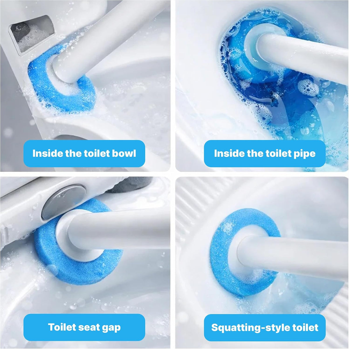 CiLoN Disposable Toilet Brush, Toilet Wand Cleaning System, Bowl Scrubber