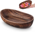 Wooden Decorative Bowl, Handcrafted Decorative Boat Bowl Walnut Wood