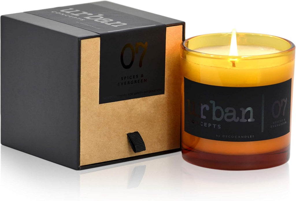 Spices & Evergreen Scented Soy Wax Candle, 9 Oz Box