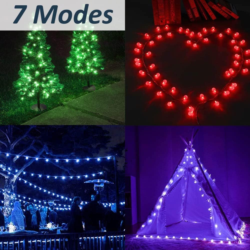 Mocalido 50ft Color Changing Globe String Lights Indoor, Hanging Colored Lights for Bedroom 75 LED USB Powered with Remote, Classroom Fairy Lights, Camping Tent Decor