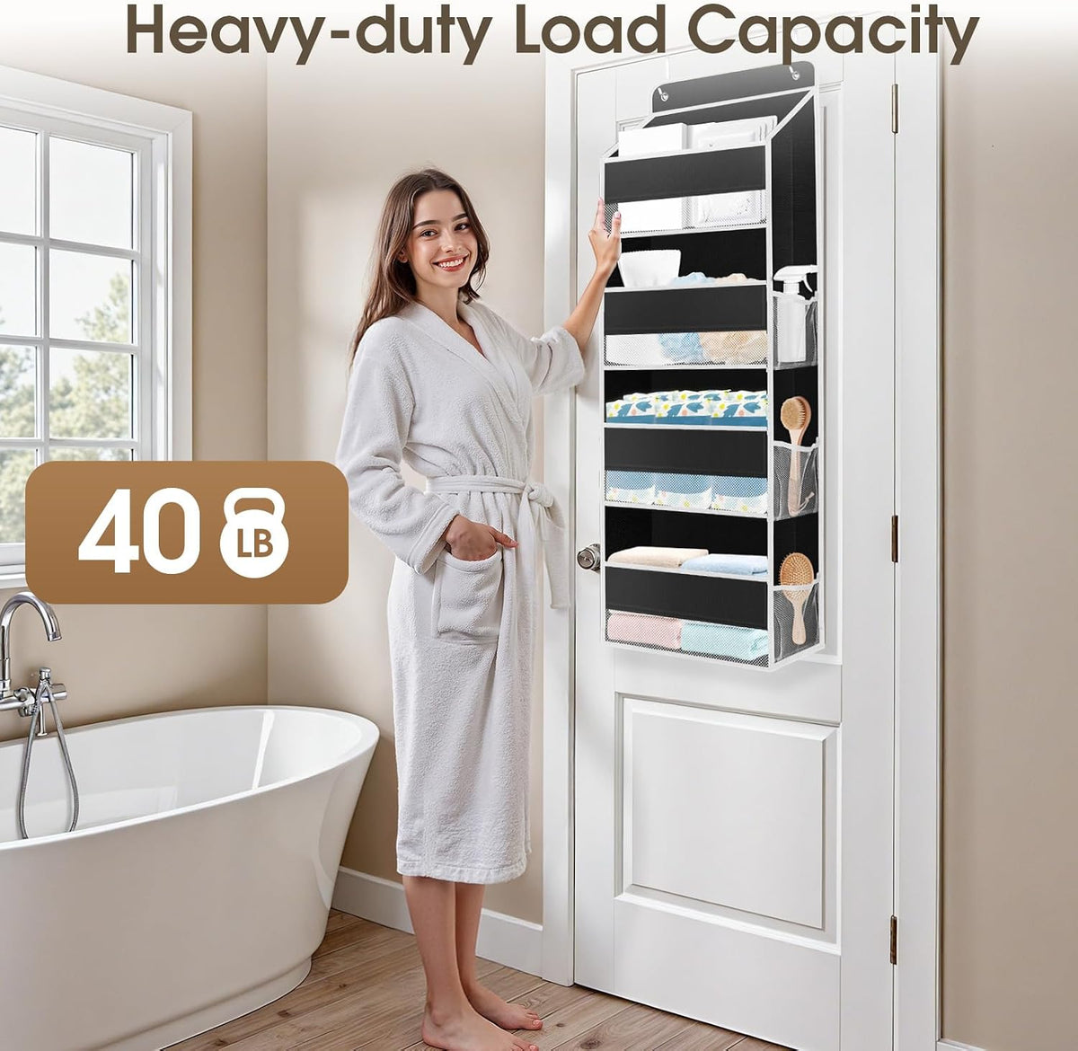 2 Pcs Over The Door Organizer Large Capacity Hanging Storage Room Organizer