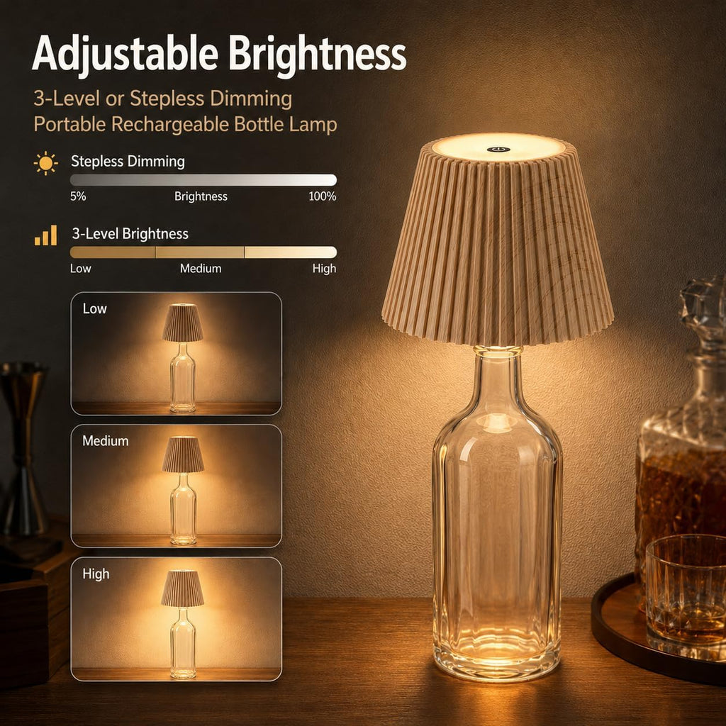 WILIT Wireless Bottle Lamp, LED Bottle Light Topper for Liquor Wine Bottles