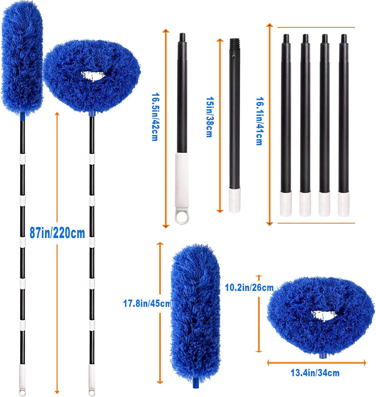 Ceiling Fan Cleaner Duster with Extension Pole, 15–88 Inch Long Duster
