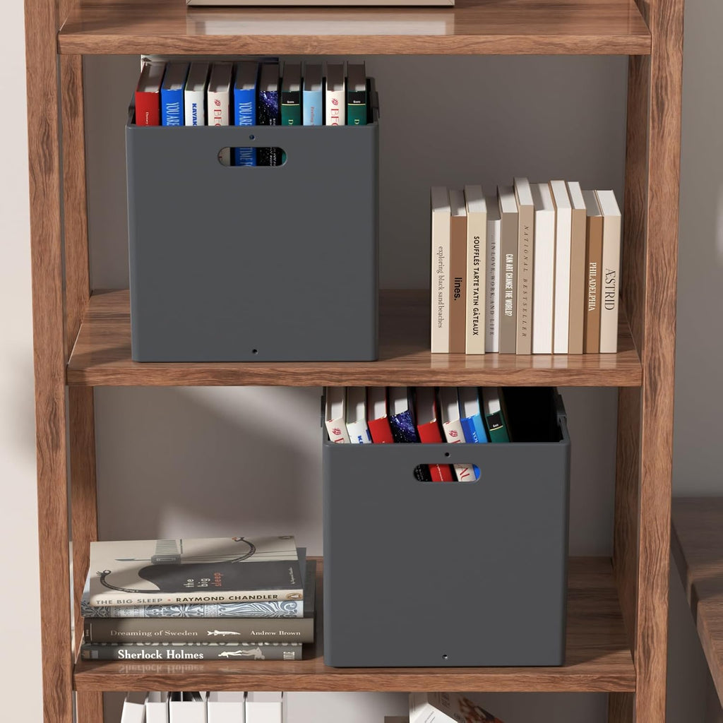 Plastic Foldable Cube Storage Bin, Collapsible Storage Cubes 4-Pack