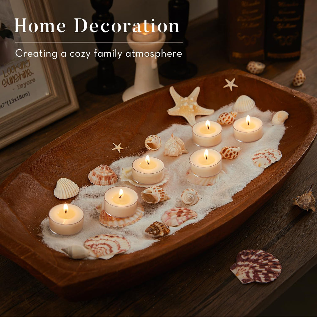 Unscented Soy Tea Lights Candles 100 Pack Bulk,4 Hour Clean Burn Tea Candle
