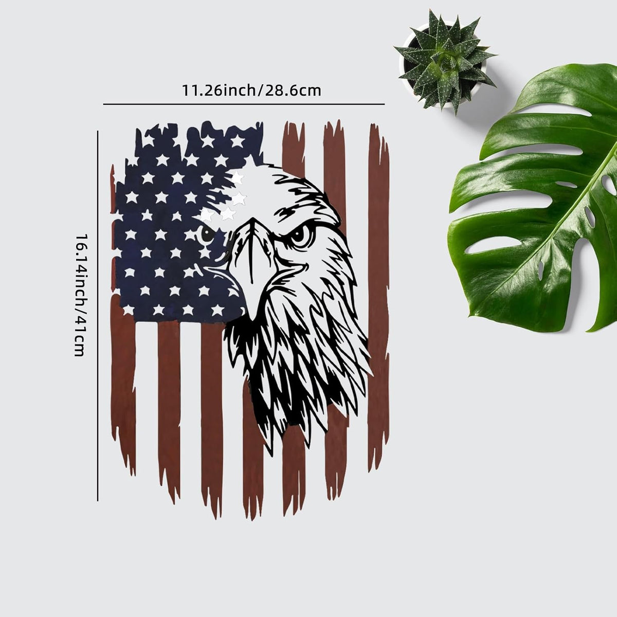 4th of July Decorations Patriotic Decor American Eagle Metal Wall Art American Flag Wall Decor Independence Day Decorations Metal Wall Decor For Home Office Living Room Indoor Outdoor ( colorful 11.2 x 16.6 In )