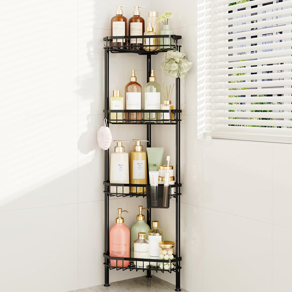 Consumest Corner Shower Caddy Stand - Rustproof Bathroom Organizer&Storage
