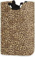 ALAZA Large Laundry Basket Leopard Print Animal Cheetah Laundry Bag Hamper Collapsible Oxford Cloth Stylish Home Storage Bin with Handles, 22.7 Inch