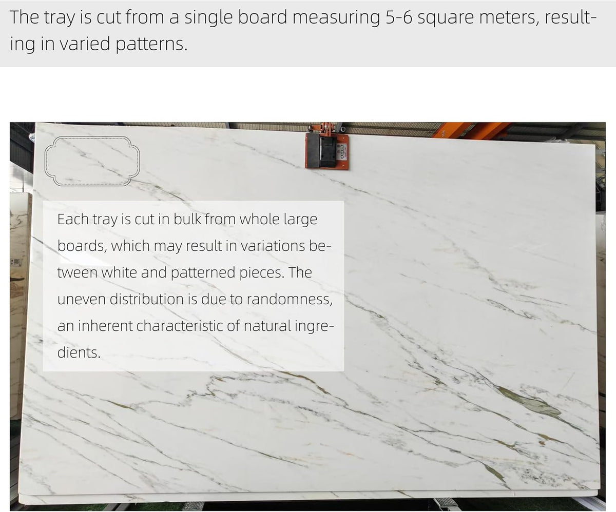 MARMOR Natural Calacatta Marble Tray, Luxury Vanity Tray for Bathroom Counter, Perfume Organizer, Jewelry Tray, Candle Holder Decor, Kitchen Countertop Organizer, Elegant Home Decorative Tray Gift