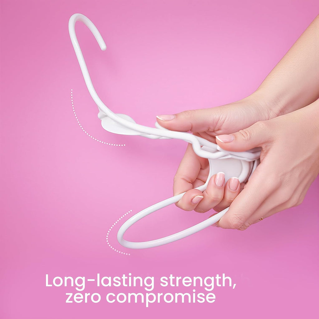 Utopia Home Plastic Hangers 200 Pack – Space Saving Clothes Hanger White