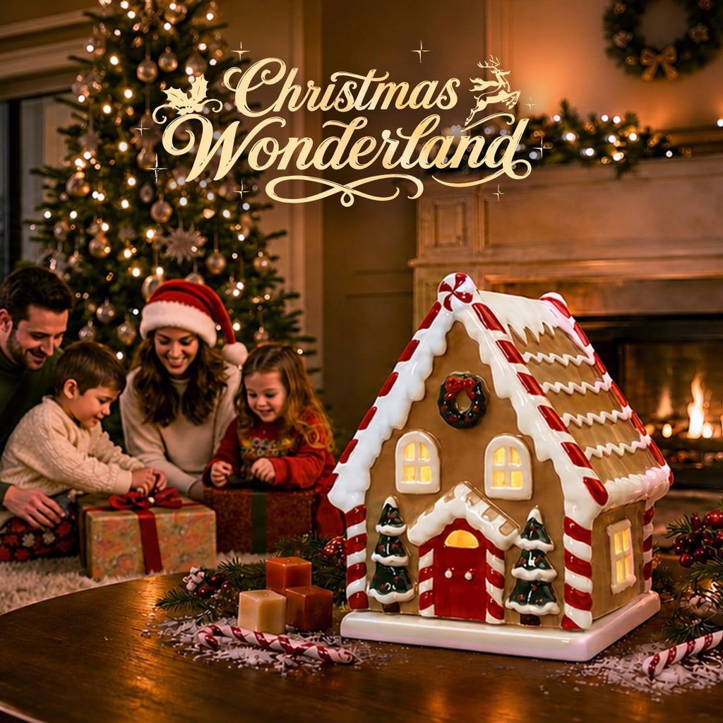 ARVIDSSON Christmas Wax Melt Warmer for Scented Wax, Gingerbread House