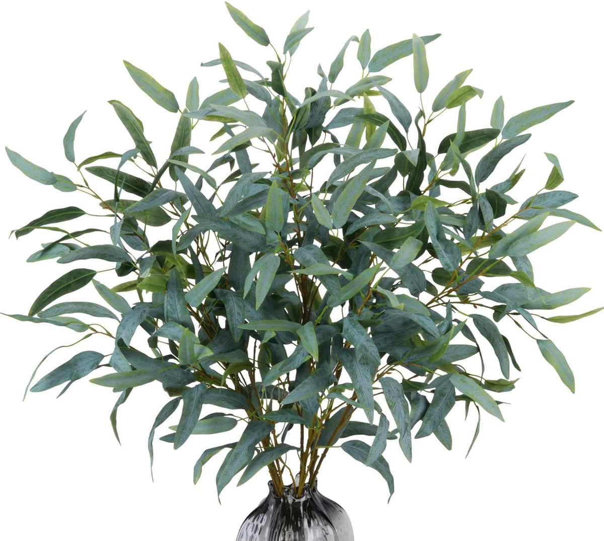 GTIDEA 8 Pack 37.5'' Artificial Eucalyptus Greenery Stems